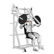 Lever Incline Chest Press demonstration animation