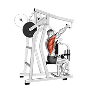 Lever One Arm Lateral High Row demonstration animation