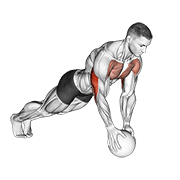 Medicine Ball Close Grip Push Up demonstration animation