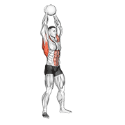 Medicine Ball Overhead Slam demonstration animation