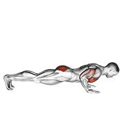 Outside Leg Kick Push Up demonstration animation