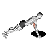 Push Up Bosu Ball demonstration animation