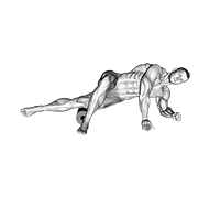 Roller Hip Lat Stretch demonstration animation