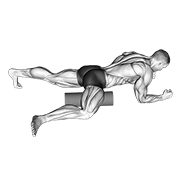 Roller Hip Stretch demonstration animation