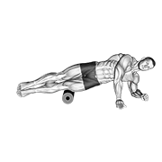 Roller Side Lat Stretch demonstration animation