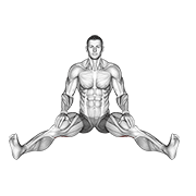 Seated Wide Angle Pose Sequence demonstration animation