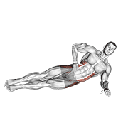 Side Bridge Hip Abduction demonstration animation