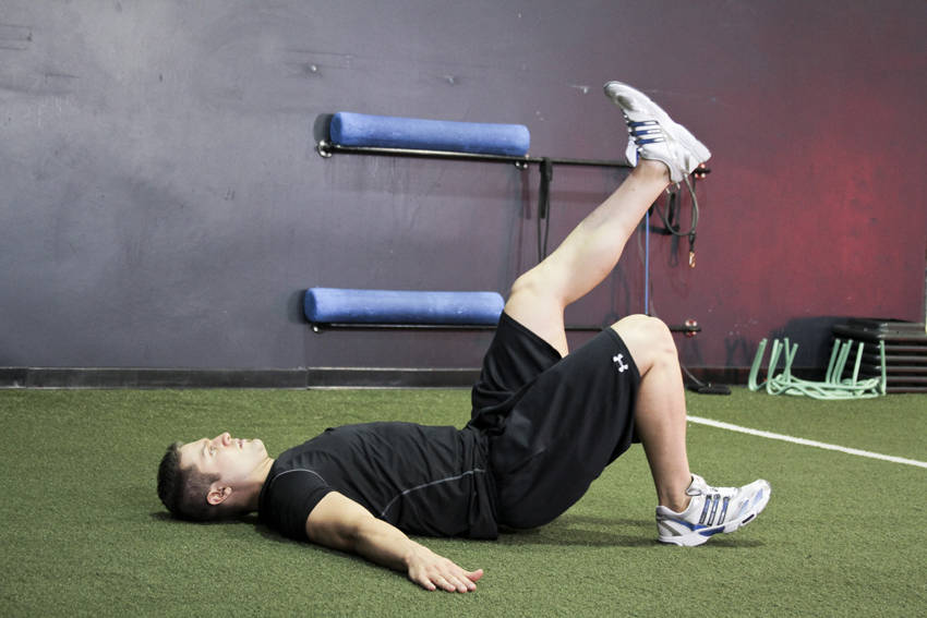 Single Leg Glute Bridge — position 1