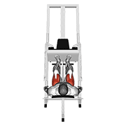 Sled 45 Leg Press Back Pov demonstration animation