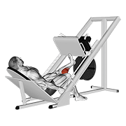 Sled One Leg Calf Press On Leg Press demonstration animation