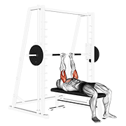 Smith Close Grip Bench Press demonstration animation