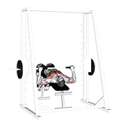 Smith Decline Bench Press demonstration animation