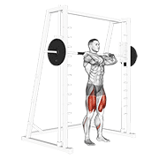 Smith Front Squat Clean Grip demonstration animation