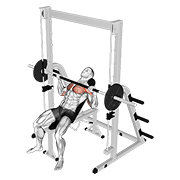 Smith Incline Bench Press demonstration animation