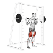 Smith Low Bar Squat demonstration animation