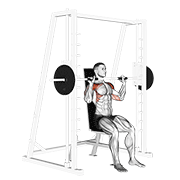 Smith Seated Shoulder Press demonstration animation