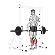 Smith Standing Leg Calf Raise demonstration animation