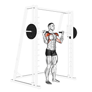 Smith Standing Military Press demonstration animation