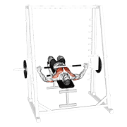 Smith Wide Grip Decline Bench Press demonstration animation