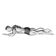 Sphinx Pose demonstration animation