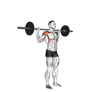 Standing Behind Neck Press demonstration animation