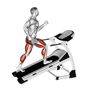 Walking On Incline Treadmill demonstration animation