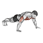 Wide Pushup demonstration animation